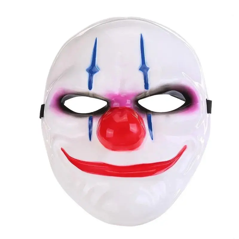 Joker Harvest Day Movie Game Props Newest Topic Game Plastic Old Head Clown Flag Red Head Masquerade Mask Payday 2 Clown Mask