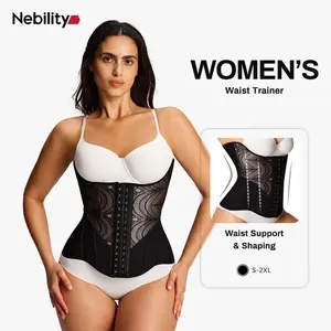 Nebility Women's Waist Cincher Tummy Control Hourglass Body Shaper with Back Support Built-in Steel Frame Compression Shapewear Womenswear Sport Girdle basic shapewear shaper  belt tummy  wrap  waist  trainer extreme