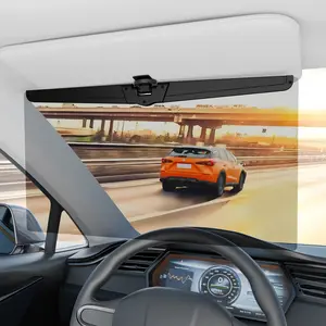 FLLIK Polarized Sun Visor Extender for Cars – UV400 Glare Blocker, Universal Clip-On, 13x7 in