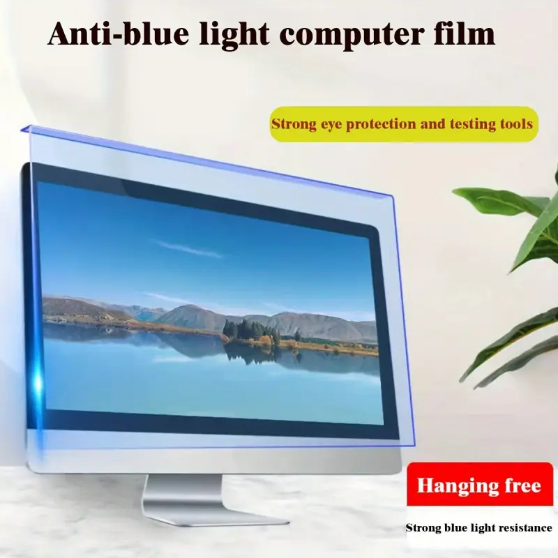 Aston Digital 23-25inches Glossy Acrylic Screen Protector (1pc) - Anti-Blue Light, 3H Hardness, Blue Light Reduction, HD, Extended Screen Time, Hanging Free, Easy to Install and Remove, Fits Notebooks & Desk Computers