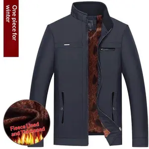 New Arrival Autumn Winter Thick Warm Jacket for Middle-aged Dads Fleece Lined & Thickened Casual Outerwear Festive Christmas Hoodie with Holiday Motif