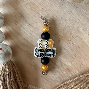 Badge Reel Charms Emergency Room Nurse Charms Purse Charm for ER Nurse