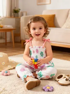 Sweet Floral Print Bow Back Romper Bodysuit for Baby Girls, Perfect for Outdoor Play & Daily Wear, Adorable Infant Clothing Set, Baby Girl Clothes