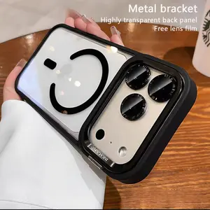 Synchronous Iteration iPhone 17 Pro Max Full Protection Magnetic Case | Enhanced Ergonomic Comfort Hold | Stylish & Durable New Magnetic Process | Camera Lens Cover | Metal Stand | Anti-Slip & Shockproof | Reliable Phone-Necessity Accessories, Casing