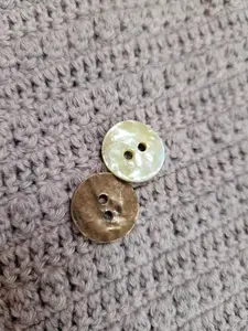 17mm Natural Shell Two Hole Button