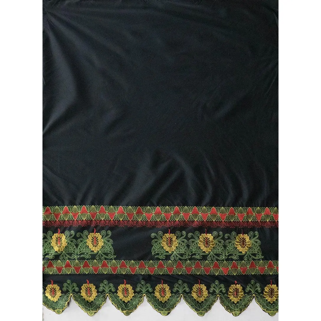 Durable Floral Anthurium Polyester Fabric - 56 in Width, Embroidered Edge, All-Seasons Yardage Cut, Blue/Purple, Versatile Sewing Supplies for Soft Furnishings