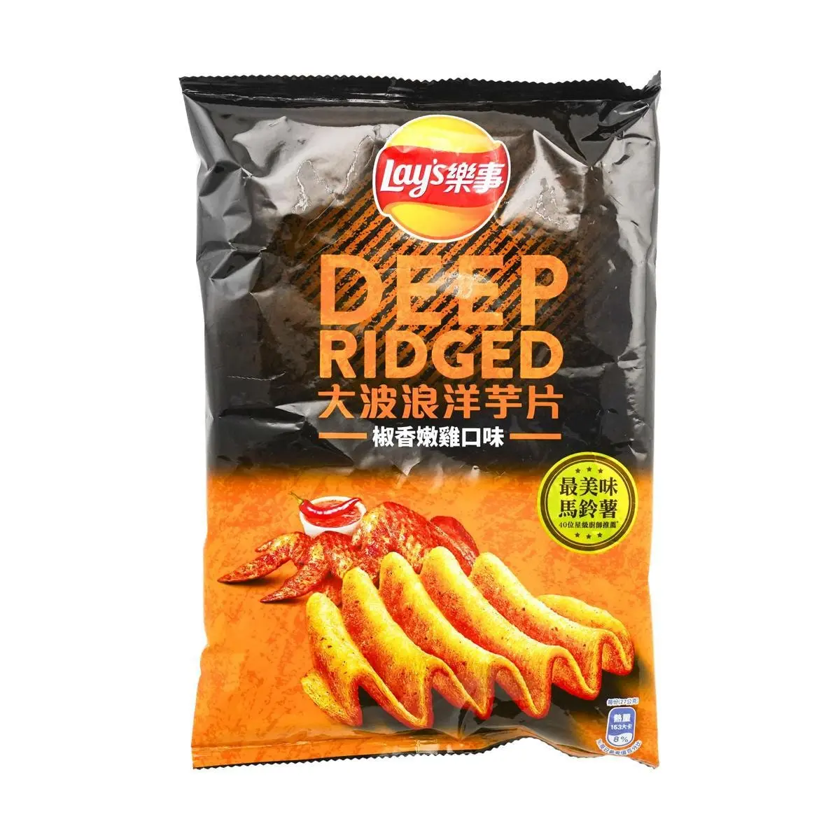 Lay's Taiwan Spicy Chicken Flavor Potato Chips 54g - Crispy Wave Cut Snacks