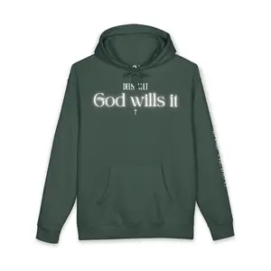 God Wills It, cross hoodie | Religious faith pullover