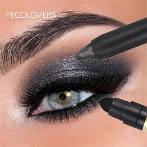 1pc Black Glitter Eyeshadow Stick, Cream Shadow Stick, Long-Lasting And Waterproof, Easy To Apply, Suitable For Creating Fashionable Eye Makeup. Ideal For Beginners, Stage Performances, And Makeup Sharing.