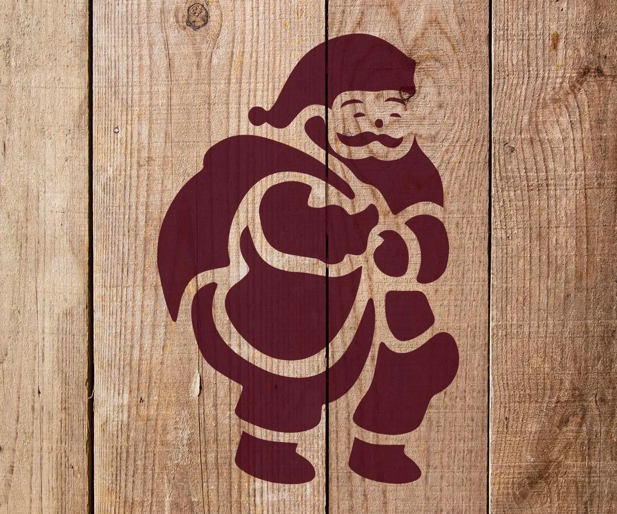 Santa Stencil - Art and Wall Stencil