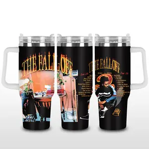 J. Cole The Fall-Off World Tour The Fall Off Album v2 Men's Stainess Steel Tumbler, The Dreamers Tumbler , Vintage Music Merch Tumbler, Retro 90s Rap Style, New Album Gift For Fans
