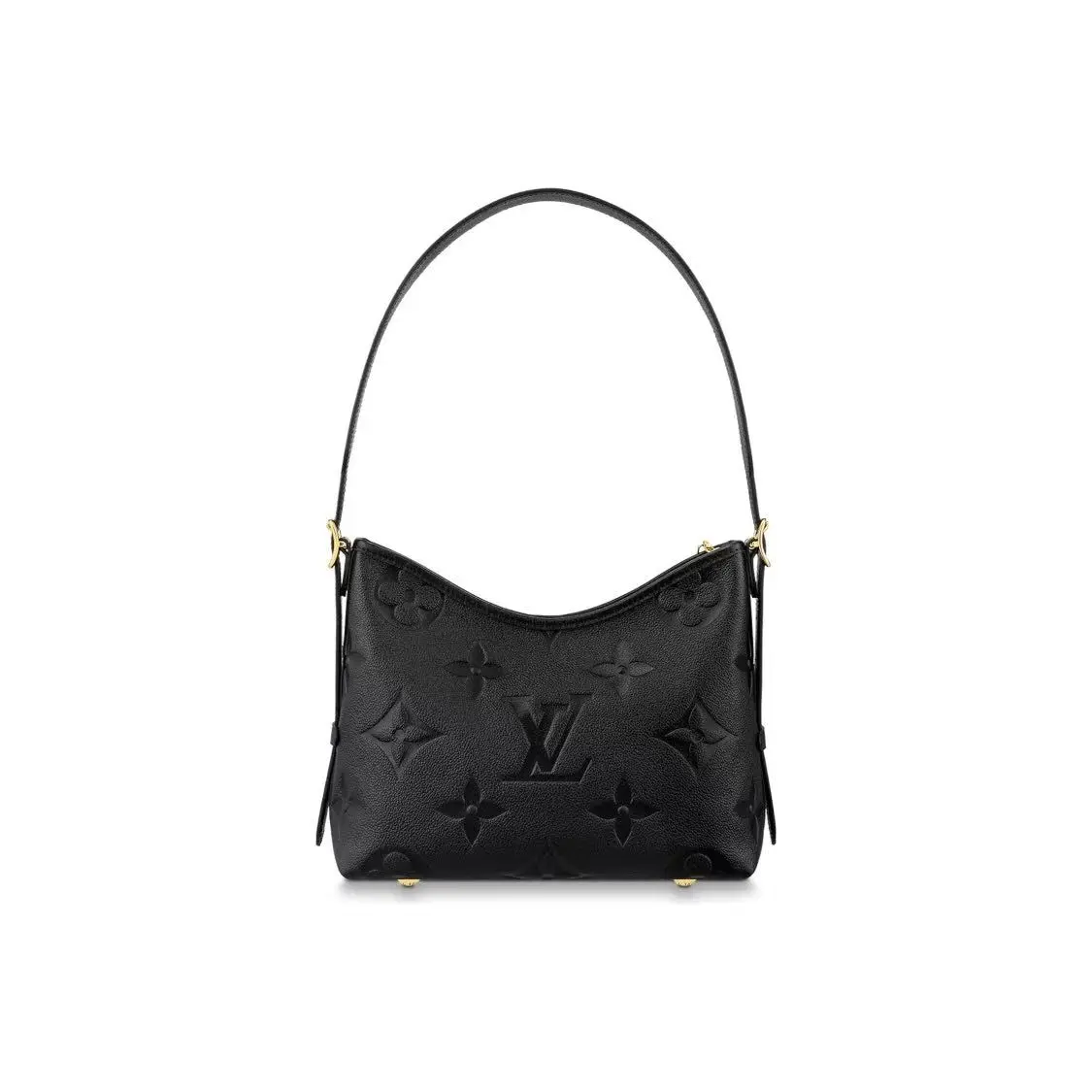 Pre-owned Louis Vuitton Carryall PM Black Monogram‑Empreinte Shoulder Handbag