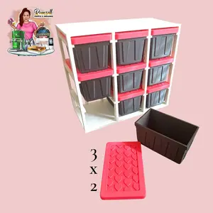 Mini Totes 9 Pcs With Rack 3D Printed