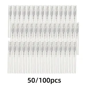 50pcs/100pcs Plastic Snap-Top Perfume Bottles, 2 3 5ML Sample Size, Ideal for Travel & Trial Use, Durable Storage Solution