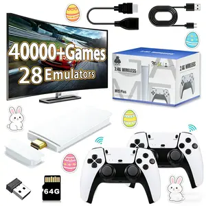 NEW Ultra HD Retro Game Console with 40,000+ Classic Games, Dual Wireless Controllers & Portable Emulator, Childhood Classic Game Stick