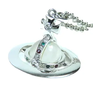 Pre-owned vivienne westwood Sterling Silver 925 (Ag925) Small Leather Goods Small Orb Pendant Necklace