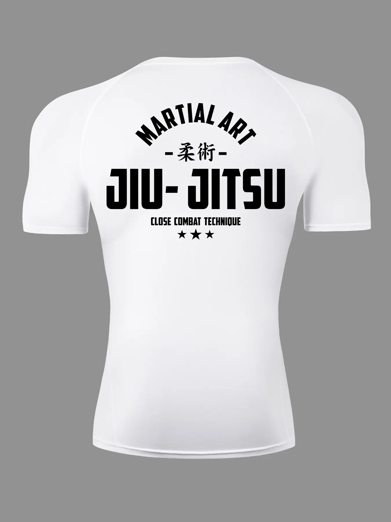 Jiu Jitsu Graphic Short Sleeve Compression Shirt for Men, Summer Training Clothing, Gym Workout Running Tight-Fitting Athletic Tees, Summer Quick-Dry Breathable Round Neck T-Shirt, Rash Guard Baselayer Compression Undershirts
