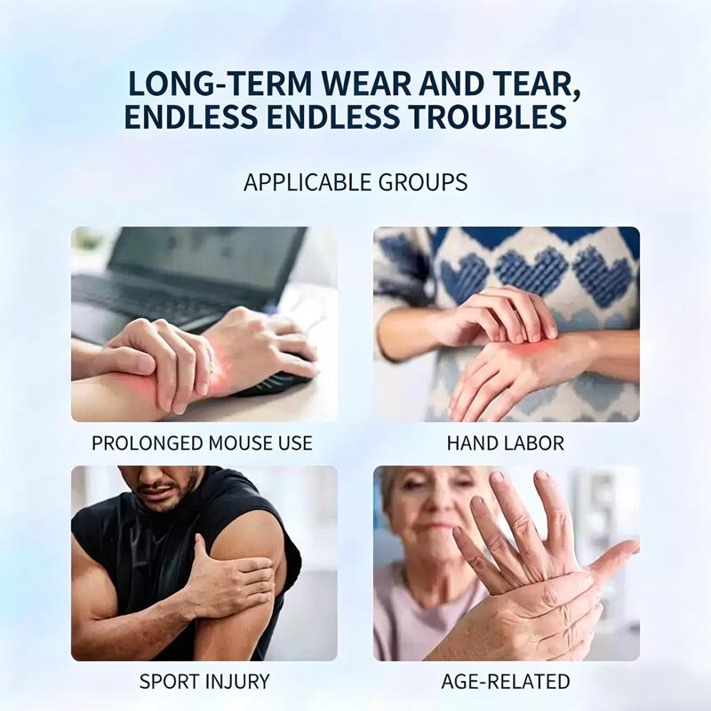 7 pieces of cooling patches, specially designed for tenosynovitis. Relieve finger numbness, stiff thumb, wrist pain and weakness, and wrist swelling. Suitable for manual workers, office workers who use computers and mice for a long time, and housewives.