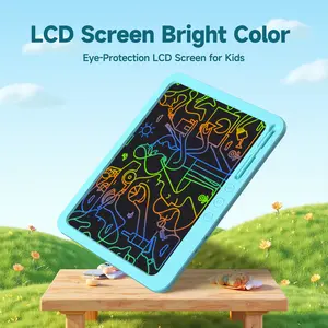Large LCD Writing Tablet 19-inch Screen Graffiti Drawing Pad Portable Doodle Scribbler Board for Office Home School ABS Material Battery-Powered Educational Toy for Kids Artists Back-to-School Christmas Gifts Party Favors for Boys Girls Blue Cable