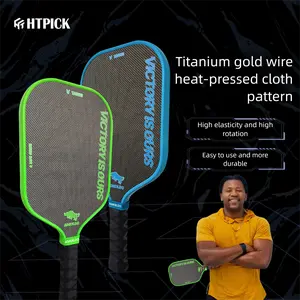 Ultralight Pro Pickleball Paddle Carbon Fiber  Gold Titanium Wire One-Piece Hot-Pressed Offensive Design Durable High-Impact  Professional Grade with Heat-Pressed Cloth Pattern