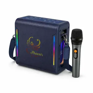 IX-100Portable Bluetooth Audio Speakers, Wireless Stereo Sound Device for Home, Outdoor Use