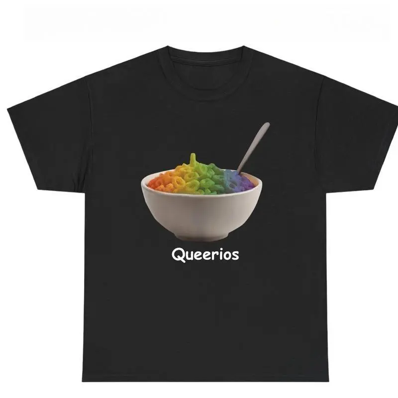 Cereal Shirt Funny LGBTQ Pride Breakfast Baguette T-Shirt |   Rainbow Gay Meme Shirt |   Fruity Loops Parody Gift |   Gay Apparel For Pride Month T-Shirt For Men And Women