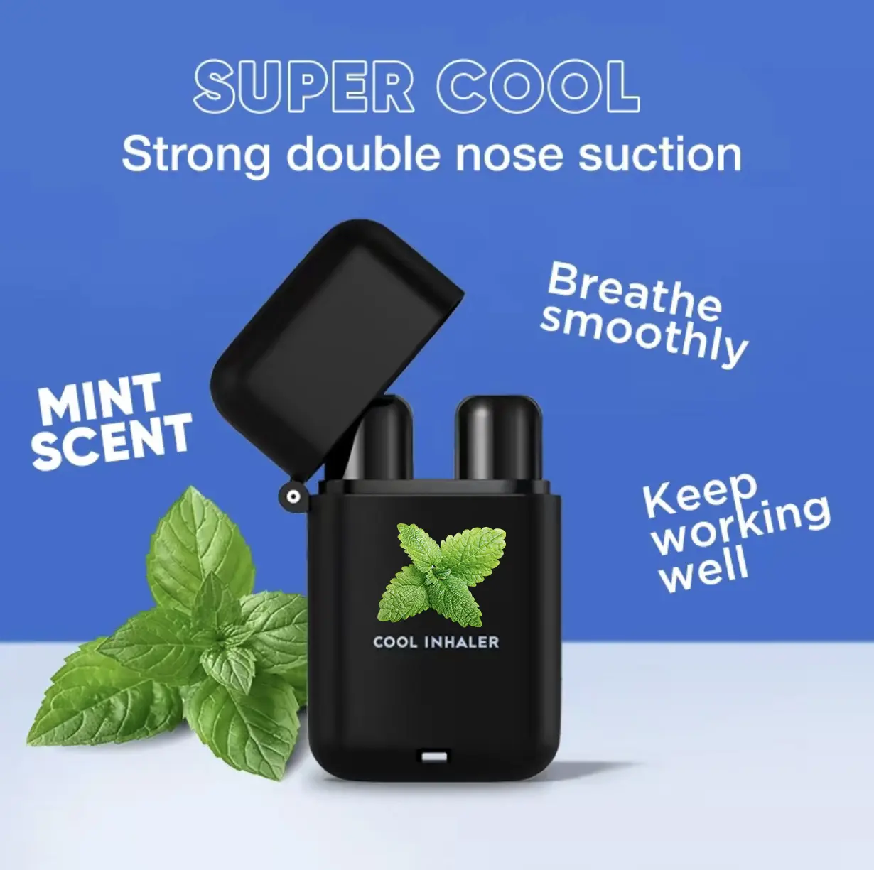 Causone Niu head double-hole flip nose cooling rod prevent motion sickness and refresh the mind and drive the car and nasal sucking cooling oil Causone Niu head double-hole flip nose cooling rod prevent motion sickness and refresh the mind and drive the car and nasal sucking cooling oil