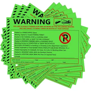 Parking Violation Stickers,You are Illegally Parked Parking Violation Lables for No Parking ,5 x 8 Inches Parking  Sticker for Handicapped,Private Parking (50 Pcs