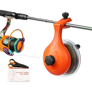 Fishing Line Spooler - Portable Winder & Reel Spooling Tool for Casting and Spinning Reels, Prevents Line Twist, Non-Slip Handle with Built-in , Fishing Accessories for Anglers
