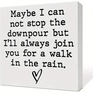 Thinking of You Gifts for Women Friends Sister, Get Well Soon Gifts, Cancer Gifts for Women Chemo Family, Feel Better Thoughtful Gifts for Grieving, Cheer up Gifts for Best Friend Wooden Box Plaque and Sign 5x5 inch