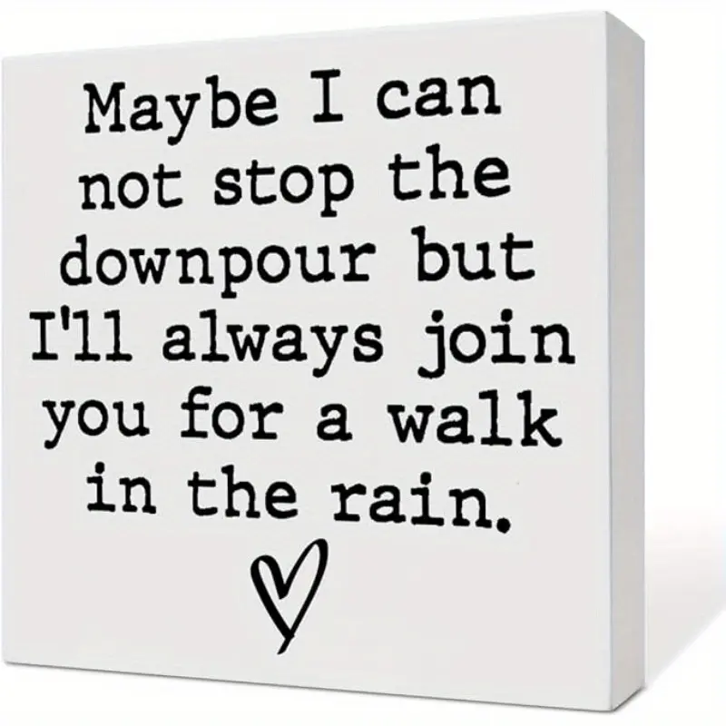 Thinking of You Gifts for Women Friends Sister, Get Well Soon Gifts, Cancer Gifts for Women Chemo Family, Feel Better Thoughtful Gifts for Grieving, Cheer up Gifts for Best Friend Wooden Box Plaque and Sign 5x5 inch