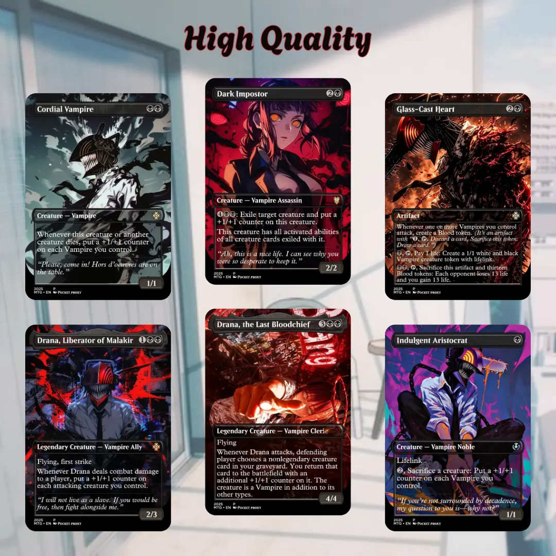 Proxy Commander Deck – Abyssal Demon Hunter – Full 100 Card Deck with Tokens – Sacrifice & Life Drain Strategy – Dark Anime Inspired Art