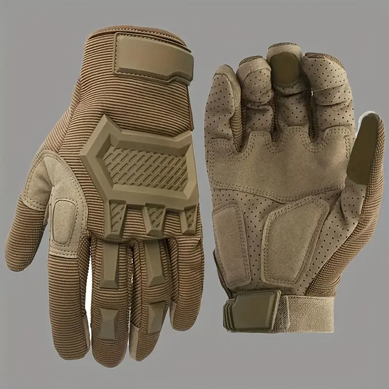 Outdoor Full-Function Anti-Slip Gloves, Tactical Gloves, Cycling Gloves, Protective Gloves, Suitable for Cycling, Hunting, and Driving, Motorcycle Riding Tactical Training, Paintball Shooting, Hunting, Hiking, Camping, and Climbing Palm Pads