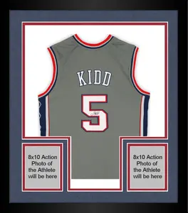 Framed Jason Kidd New Jersey Nets Autographed Mitchell & Ness Grey 2004-05 Authentic Jersey - Fanatics Authentic Certified