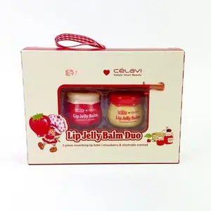 Célavi Strawberry Shortcake Lip Jelly Balm Duo 2-Piece Hydrating Set for Soft Smooth Nourished Lips