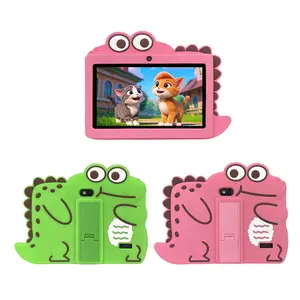 7 Inch Tablet, 1 Count USB Rechargeable Smart HD Resolution Screen Tablet with Silicone Case, Parental Control Tablet with Dual Camera, Educational Entertainment Learning Machine