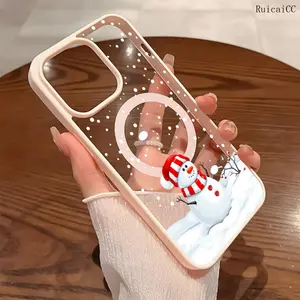 Premium Magnetic Phone Cases for iPhone11/12/13/14/15/16//17/Air/promax/Plus Winter Christmas Snowman y2k cased MagSafe Ready, Anti-Fall, Springtok and Ultra-Thin Design | Perfect for Everyday Use Protector Screen Protector Resistance Protection Cellphone