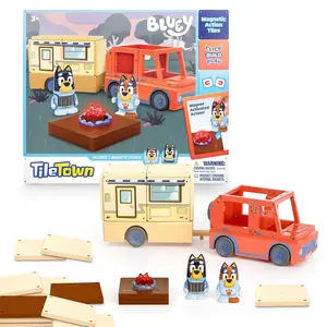 Bluey Heeler Camper Tile Town 13-Piece Magnetic Tile Playset