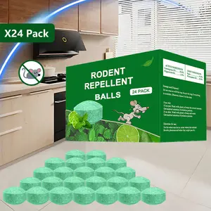 Mouse Rodent Repellen, 24 Pack Peppermint Lemon Oil Mice Repellent for Squirrel Rats Spider Pests, Natural Deterrent for Kitchen, Warehouse, Car, Indoor, Outdoor, Safe for Pets And Family