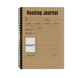 Reading Journal & Book Log Notebook - Spiral Notebook Journal, Guided Journal for Tracking Books, Recording Ratings & Memorable Quotes, Personal Reading Diary with Prompts for Genre, Author & Page Count, Thoughtful Gift for Book Lovers