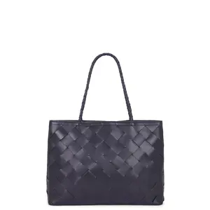 BEMBIEN Gabrielle Grande Weave Bag in Navy