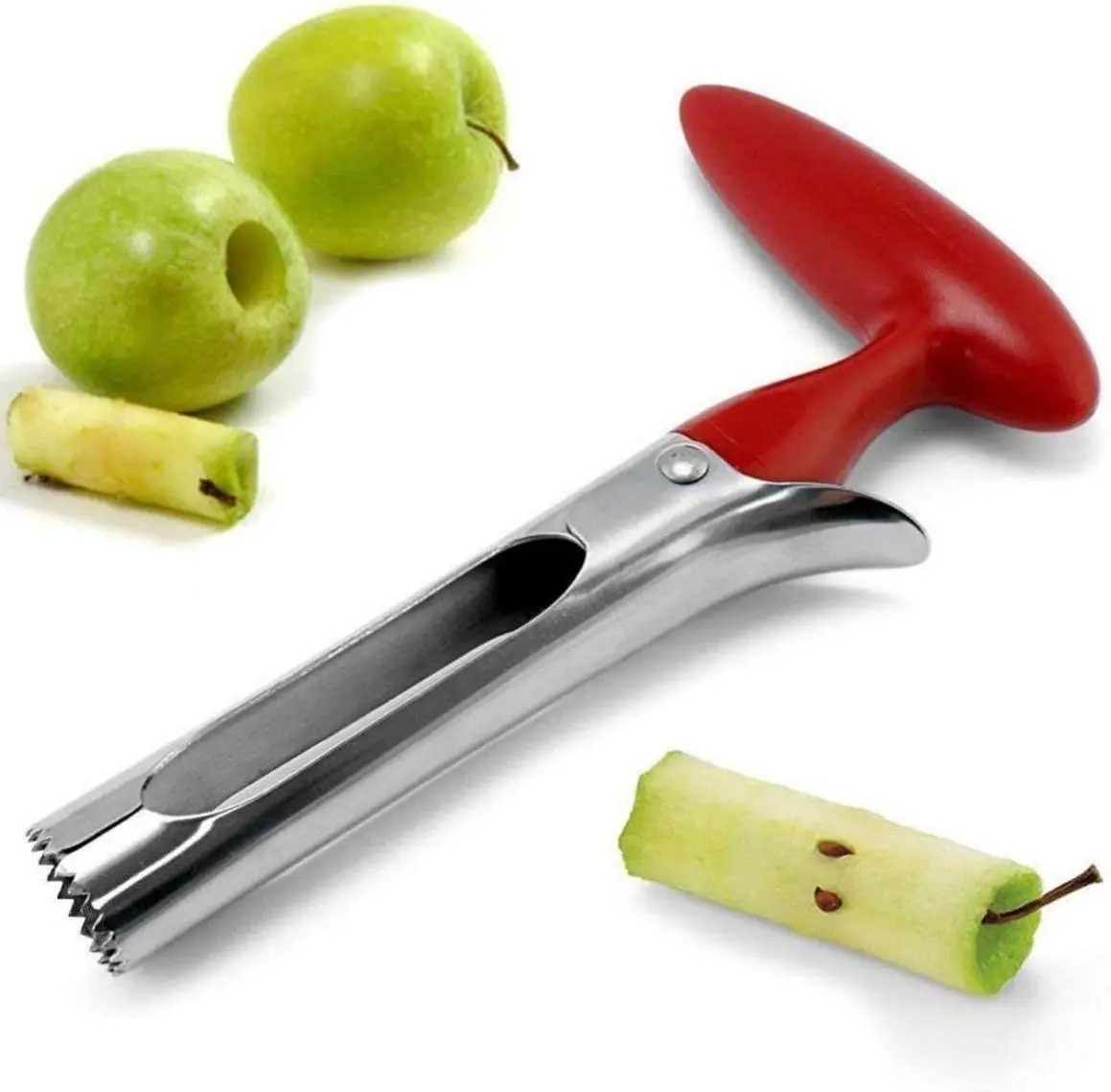 apple Corer, Stainless Steel Kitchen Gadget Tool Fruit Seeder Core Remover Fruit Vegetable Tools Apple Pear Corer Easy Twist Fruits Tools Core Seed Remover Utensils Rack