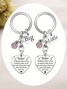 Sister Keychain, Fashionable Stylish Keychain for Sisters, Unbiological Sister Keyring for Best Friends, Meaningful Christmas Gift for Sister, Keychain Pendant