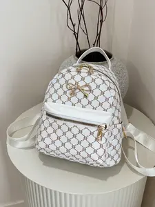 Fashionable Bow Classic Floral Print Women's Backpack, Handbag & Tote - Versatile Casual Shoulder Bag with Comfortable Design