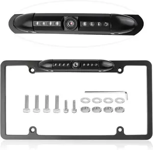 License Plate Backup Camera, Ultra HD Back up Camera with 8 IR Night Vision Lights, 170° Wide View Angle Waterproof Shockproof Rear View Camera for Nissan /Honda /Accord/Civic /CRV /Hrv /Kia /Sorento /Toyota /Corolla /4Runner /Camry /Hyundai /Mazda