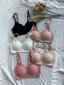 women's valentine's day solid wireless seamless bra, autumn winter printed bras, soft breathable comfort versatile style, women's lingeries for daily wear, durable shape retention, casual lady underwear, lingerie for women