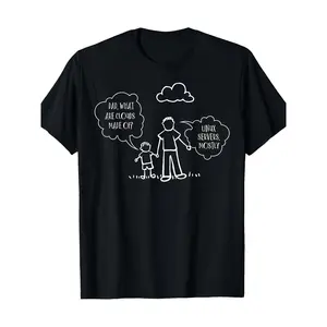 Unisex Crew Neck T-Shirt Men'S Casual Graphic T-Shirt Software Developer Computer Engineer Humor Design Black with White Line Art Print Regular Fit Round Neck Machine Washable Fashionable Graphic Print T-Shirt Lightweight and Comfortable Fabric Suit