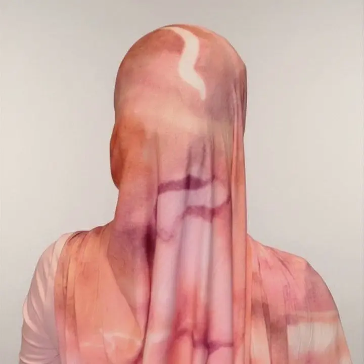 Women's Oversized Ethereal Watercolor-Printed Jersey Hijab, Artistic Pashmina Scarf Head Wrap, Pashmina Scarves