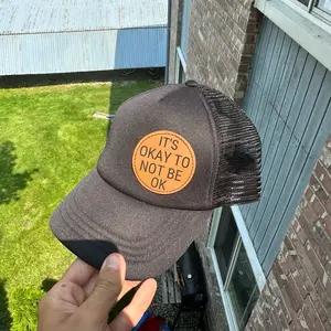 It’s Okay To Not Be Ok Leather Patch Hat
