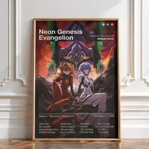 Neon Genesis Evangelion Anime -Manga Poster Art Print, Vintage Artwork Gift